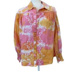 Miss June NWT Bohemian Chic Hayley Peasant Shirt